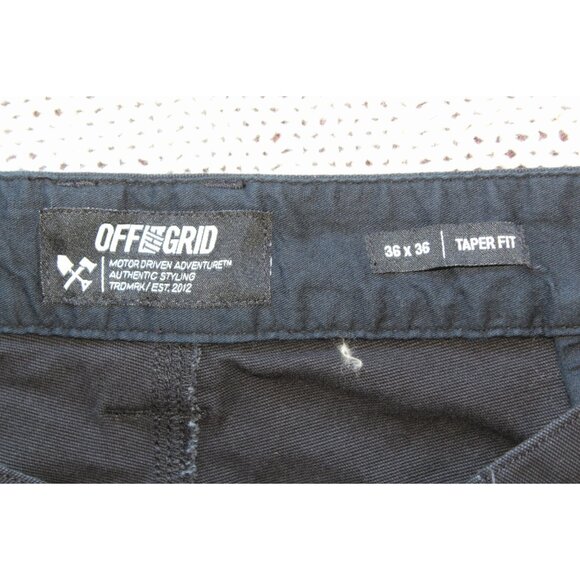 Off The Grid Trailblazer Taper Fit Men's Black Pants size 36X36 cotton Canvas - Picture 6 of 7